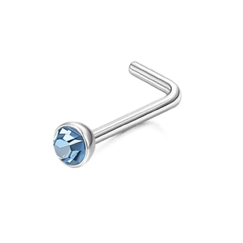 Bobisty 1Pc Nose Rings for Women Men Surgical Stainless Steel Retainer Clear Nose Rings Hoops Cartilage Tragus Piercing Jewelry