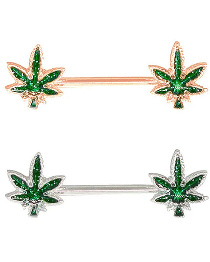 Jewelry Sexy Crystal Leaf Nipple Bar Rings Nipple Ring Barbell Body Piercing Fashion Accessory