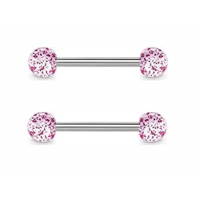 1Pair Pink Butterfly Nipple Piercing Jewelry Shiny Crystal Nipple Rings For Women Girls Heart Nipple Barbells Piercing Pezon