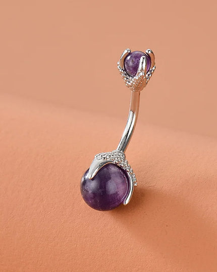 Belly Button Clear Zircon Bezel Piercing Internally Threaded Navel Ring Body Jewelry Belly Ring Gifts