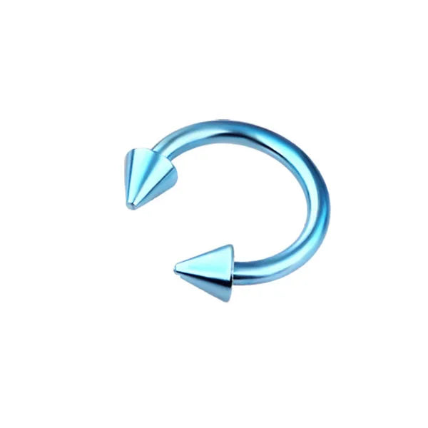 8X 16G 1.2mm Multicolour Septum Horseshoe Nose Ring Steel 3mm Cone Ear Tragus Monroe Lip Stud Body Piercing