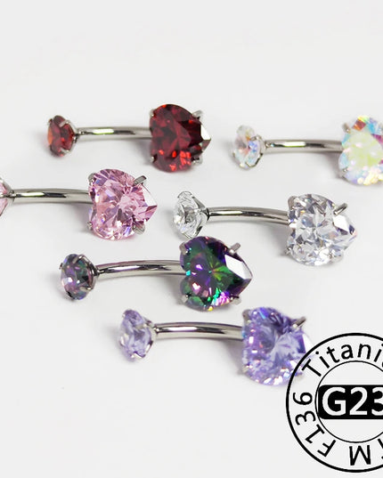 G23 Titanium Belly Button Piercing Zircons Navel Piercing Body Jewelry Super Pretty Belly Button Ring For Women