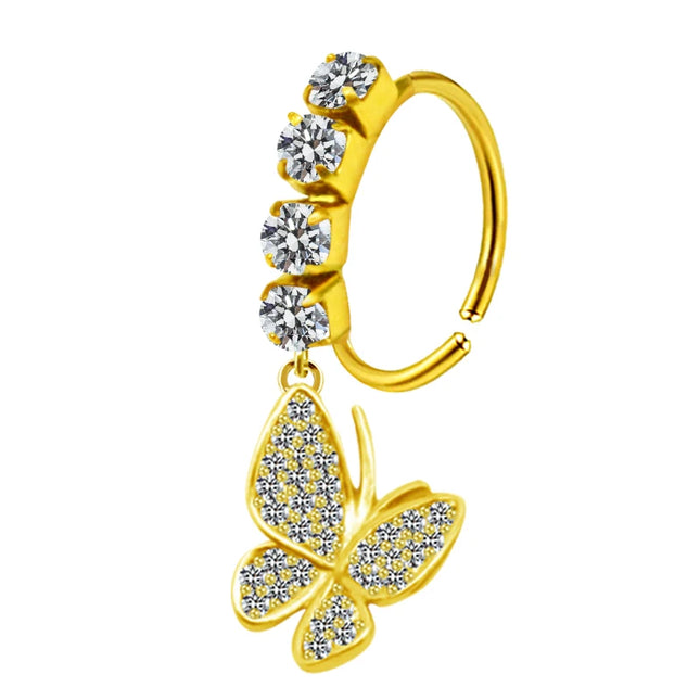 Nose Piercing Nose Ring Stainless Steel Colorful Nose Ring Dangle Nose Rings Piercing Jewelry For Women