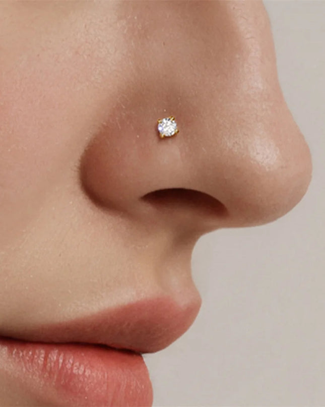 ROXI 925 Sterling Silver 1 Piece Flower/Round Nose Rings for Women Men Body Nose Piercing Cartilage Piercing Jewelry