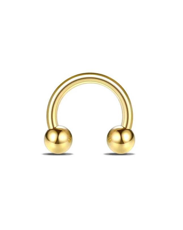 1/6/12PCS Nose Septum Rings 16G Surgical Steel Nose Piercing Jewelry 8mm 10mm 12mm Horseshoe Lip Earring Eyebrow Hoop Gold