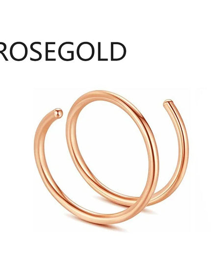 Women Fake Piercing Nose Ring Hoop Septum Non Piercing Nose Clip Rock HipHoop Stainless Steel Magnet Fashion Punk Body Jewelry