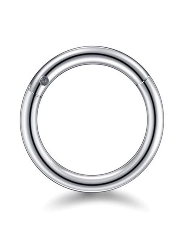 Surgical Steel Nose Rings Septum Piercing Earrings Hinged Segment Clicker Hoop Lip Nipple Ear Cartilage Helix Perforated Jewelry