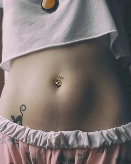 1PCS Bat Belly Button Piercing Jewelry 14G Claw Belly Ring Body Piercing Bee Navel Piercing Heart Belly Bars Piercings Ombligo