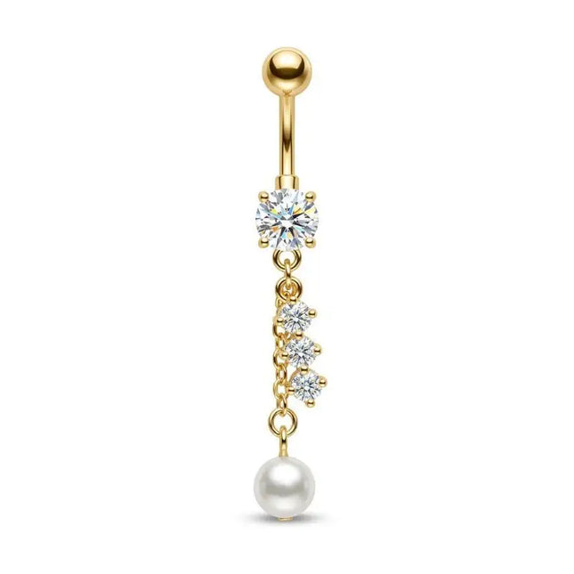 Crystal Pendant Belly Button Ring For Women Star Zircon Navel Ring Jewelry Pentagram Belly Ring Sexy Body Piercing Jewelry