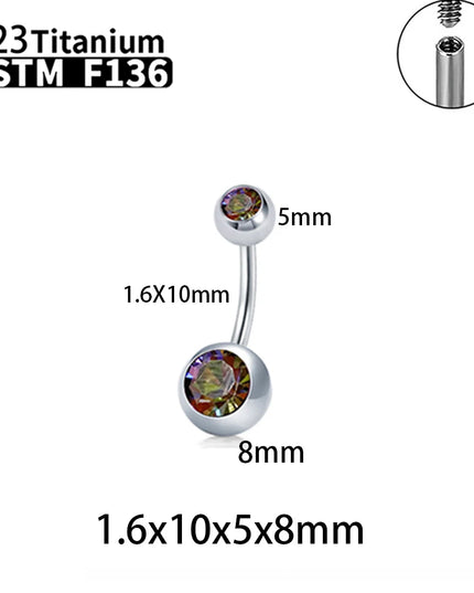 G23 Titanium Sexy Belly Button Rings Piercing ASTM F136 Zircons Wholesale Belly Button Body Jewellery For Women