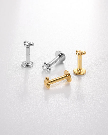 ANDYWEN 925 Sterling Silver 6mm Proud Milky Way  Queen Flash Baby Angel Piercing Screw Pendientes Stud Earring Women Clips Jewel