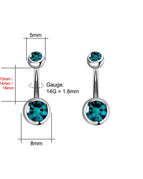8mm - 2pcs / Light Blue