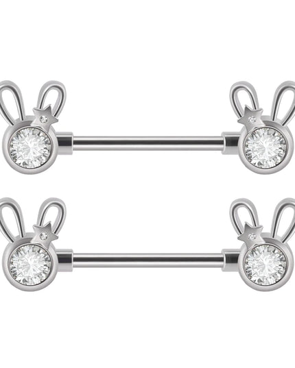 1Pair Sword Cross Nipple Piercing Barbell Surgical Steel Crystal Nipple Shield Cover Heart Butterfly Nipple Ring Body Jewelry14G