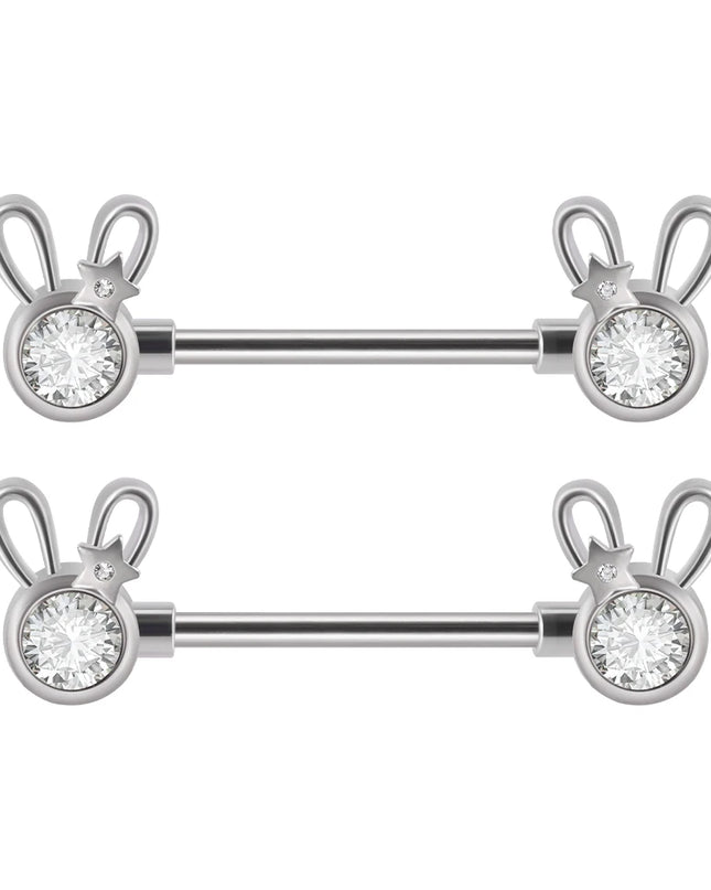 1Pair Sword Cross Nipple Piercing Barbell Surgical Steel Crystal Nipple Shield Cover Heart Butterfly Nipple Ring Body Jewelry14G