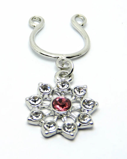 2Pcs High Quality Crystal Adjustable Size y Non Pierced Clip On Nipple Ring Body Jewelrys Nipple Adult Toy Piercing