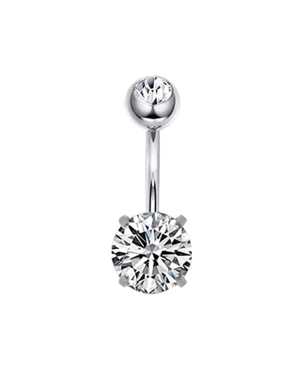 10 Style Belly Button Rings for Women Men Stainless Steel Navel Rings CZ Body Piercing Jewery 14G