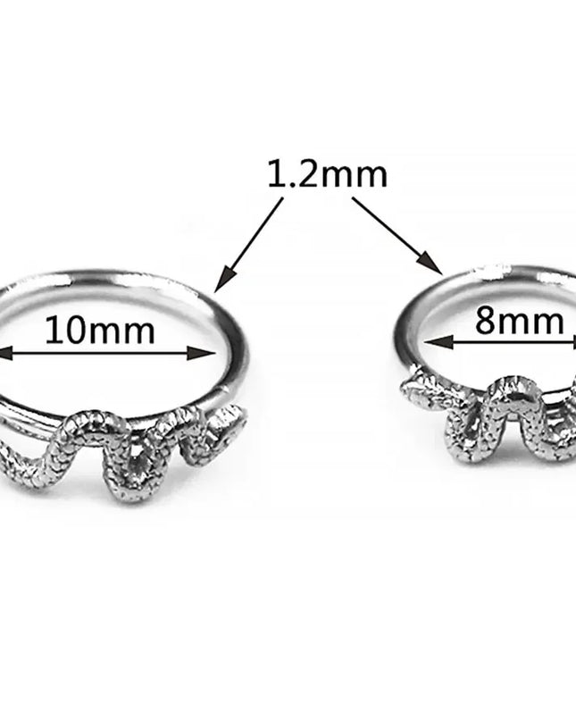 Nose Rings Hinged Segment Daith Hoop Rings Snake Bee Nose Ear Cartilage Ring Lip Septum Piercing Jewelry