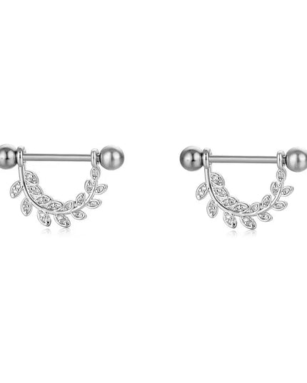 Sexy Nipple Ring Stainless Steel Zircon U Shape Barbell Nipple Studs Piercing Helix Piercing Body Papillary nail Jewelry