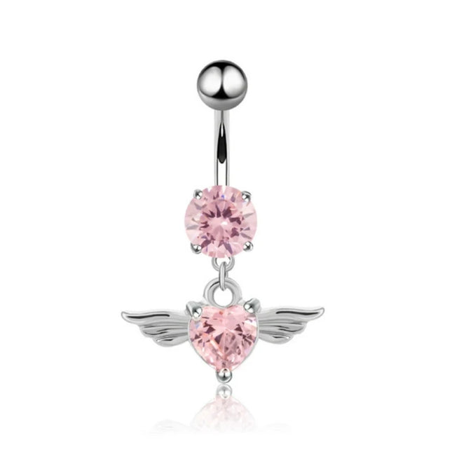 1PCS Butterfly Belly Button Piercing Jewelry 14G Heart Belly Ring Body Piercing Bee Navel Piercing Belly Bars Piercing Ombligo