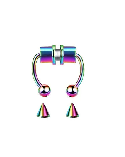 Stainless Steel Magnet Nose Ring Fake Piercing Horseshoe Rings Nose Clip Non-pierced Nose Hoop Fashion Women Men Body Jewelry