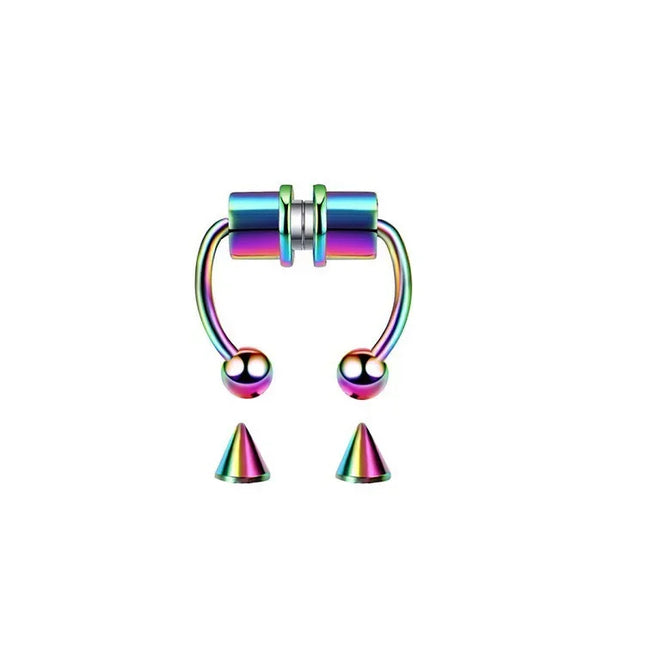 Stainless Steel Magnet Nose Ring Fake Piercing Horseshoe Rings Nose Clip Non-pierced Nose Hoop Fashion Women Men Body Jewelry