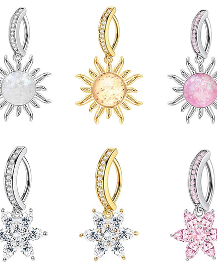 Exquisite Butterfly Belly Button Sexy Body Piercing Jewelry For Women Zircon Navel Barbell Fashion Belly Rings Gifts