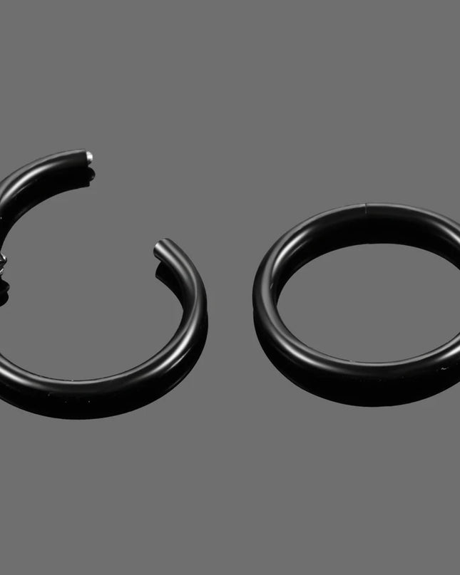 6/8/10/12mm Stainless Steel Nose Rings Hoop for Women Men 18G 16G Cartilage Piercing Body Jewelry Segment Lip Ring