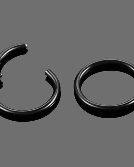 6/8/10/12mm Stainless Steel Nose Rings Hoop for Women Men 18G 16G Cartilage Piercing Body Jewelry Segment Lip Ring