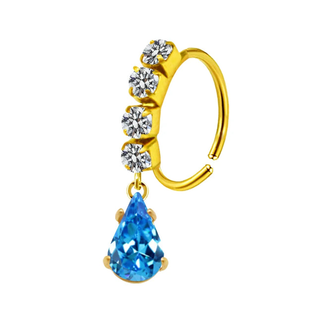 Nose Piercing Nose Ring Stainless Steel Colorful Nose Ring Dangle Nose Rings Piercing Jewelry For Women