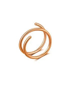 Hoop / Rose Gold-1PC / Ears|0.8x8mm|Nose Rings & Studs