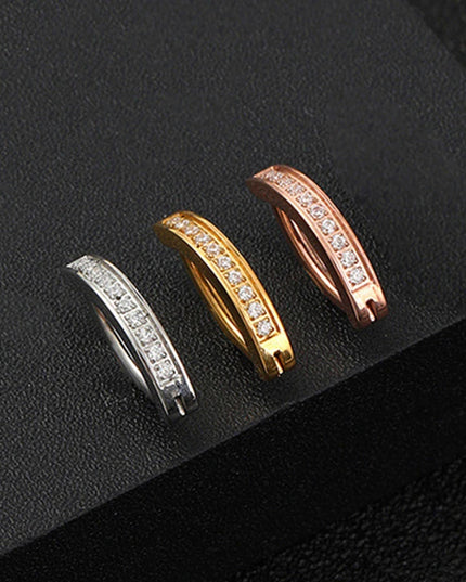 1pc Curved Navel Piercing Zircon Beach Belly Button Ring Surgical Steel Bar Navel Stud for Women Sexy Body Piercing Jewelry gift