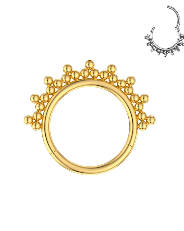 Nose Rings G23 Titanium Piercing Beads Earrings 16G Segment Hinged Nose Clickers Ear Daith Tragus Cartilage Piercing Jewelry