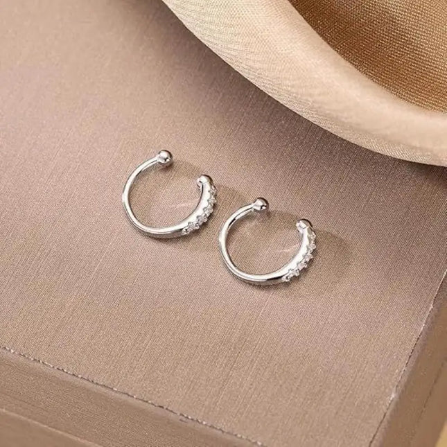 Non Piercing Nose Ring Cuff Sparkling Cubic Zirconia 2 Color Options Lightweight Comfortable Nose Jewelry for Concert Outfits
