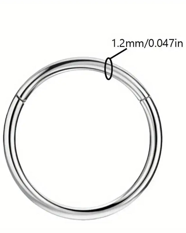 316 Surgical Steel Hinged Nose Rings Hoop Diameter 6mm 8mm 10mm Golden Silvery Black Rainbow Rose Golden Nose Rings Easter gift
