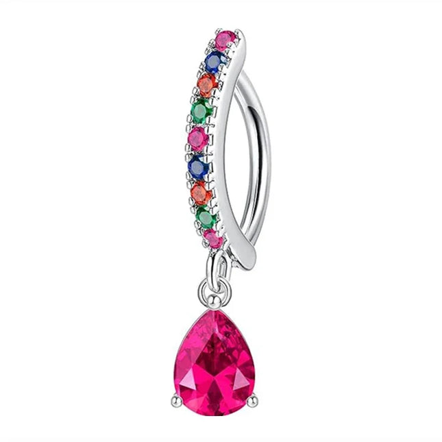 1PCS Heart Crystal Belly Button Rings For Women Fashion Reverse Belly Piercing Buckle Butterfly Navel Barbell Body Jewelry Gift