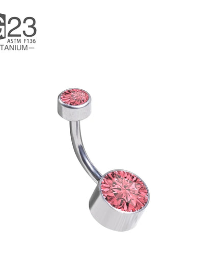 G23 Titanium Belly Button Rings Navel Ring Zircon Drop Dangle Body Belly Piercing Jewelry For Women Ombligo Navel Nombr Rings