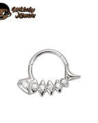 Silver / Nose Rings & Studs / 16G 1.2x10mm|Face|Geometric