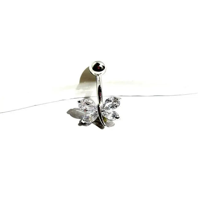 Belly Button Ring Trendy Dragonfly Butterfly Shape Sexy Comfort Fit Navel Piercing Jewelry for Girls Pool Party Beach Trip