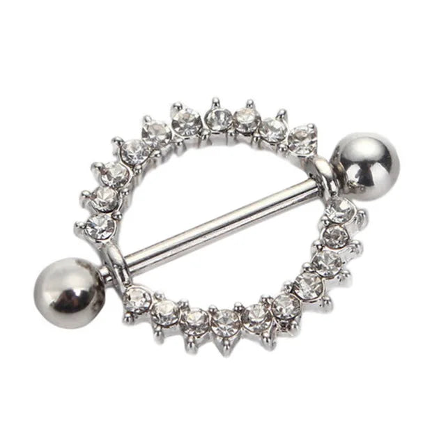 Straight Rod Snake Wing Nipple rings Breast Ring Heart Shaped Adjustable Nipple Piercing Human Jewelry