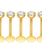 Gold Color - 5PCS / 14G 1.6x10x5mm