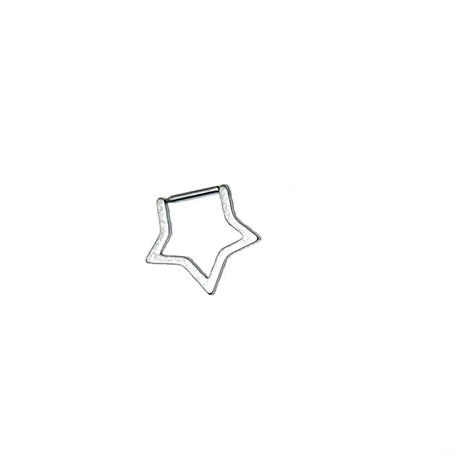 Y2K Jewelry Stainless Steel Star Nose Septum Piercing Accessories Goth Fashion Charm Punk Grunge Body Piercing Nose Rings
