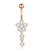 Navel & Bell Button Rings / body / 1pc|rose gold-flower