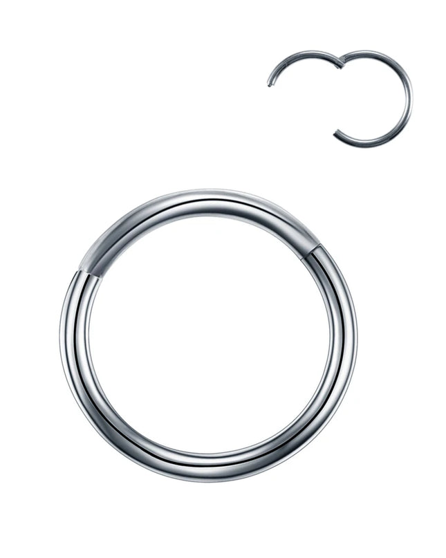 6/8/10/12mm Stainless Steel Nose Rings Hoop for Women Men 18G 16G Cartilage Piercing Body Jewelry Segment Lip Ring