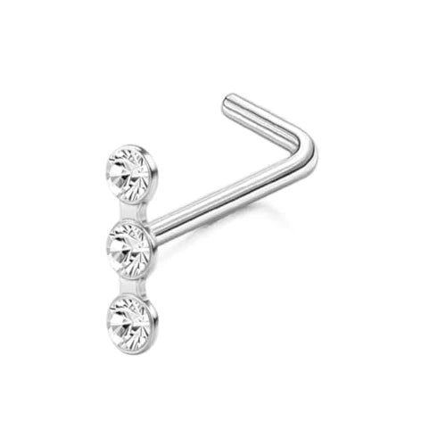 Bobisty 1Pc Nose Rings for Women Men Surgical Stainless Steel Retainer Clear Nose Rings Hoops Cartilage Tragus Piercing Jewelry