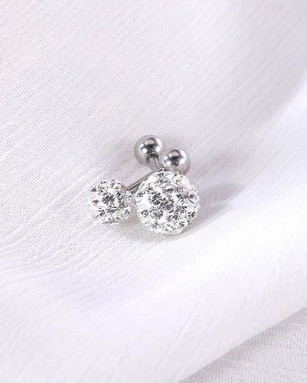 Crystal Ball Earrings Surgical Steel Ear Plugs Eyebrow Piercings Women's Ear Studs Cartilage Tragus Helix Piercing Lip