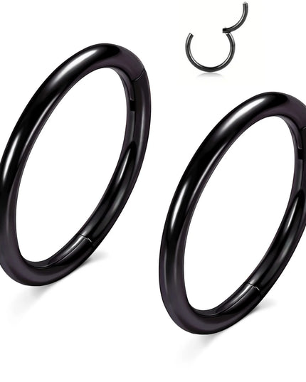 Hinged Nose Ring Hoop Septum Hoop  Ring Tragus Rook Ring Piercing Jewelry Lip Labret Ring Clicker Cartilage Earrings Women Gift