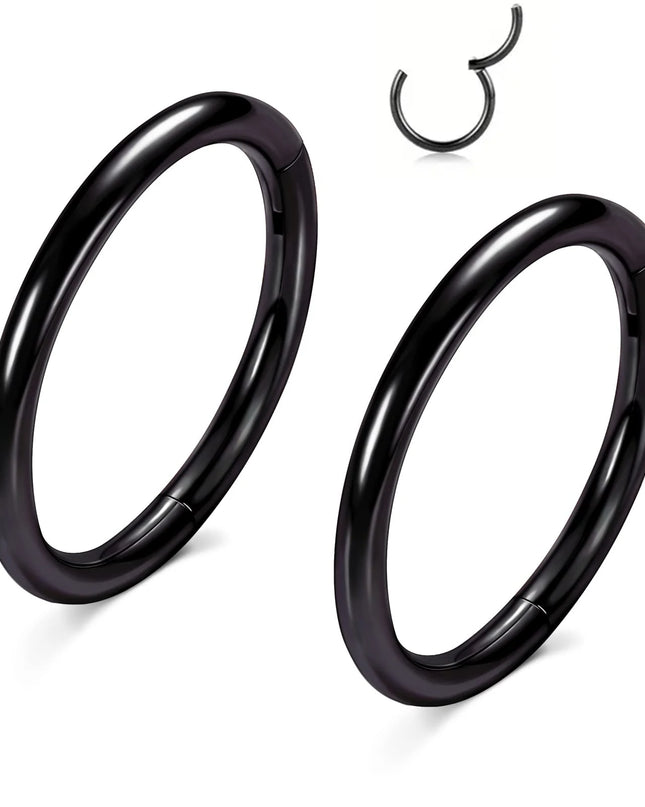Hinged Nose Ring Hoop Septum Hoop  Ring Tragus Rook Ring Piercing Jewelry Lip Labret Ring Clicker Cartilage Earrings Women Gift