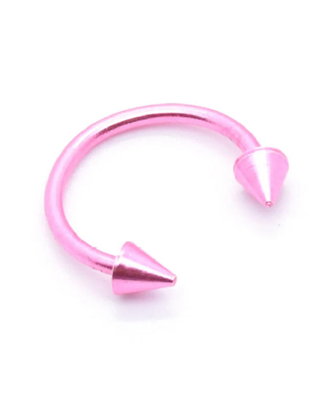 Stainless Steel Cone Spike Horseshoe Circular Septum Nose Ring Nipple Hoops Nose Septum Eyebrow Ear Piercing Body Jewelry