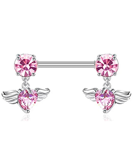 1Pcs Heart Belly Button Rings Pink 14G Women Fashion Belly Ring Dangle Cz Butterfly Punk Spider Navel Piercing Barbell Pircing