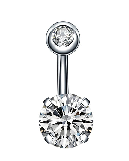 1PC Stainless Steel Belly Button Piercing Body Jewelry Women Cubic Zirconia Drop Dangle Earring Navel Piercing ombligo